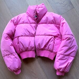 Zara Bubble Gum Pink Puffer Jacket XS Brand New NWOT 🩷